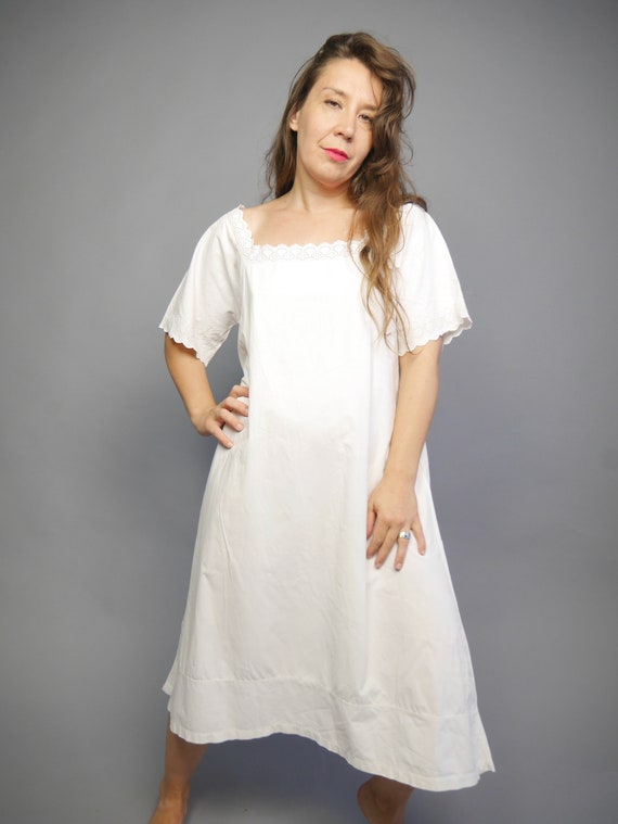 Antique nightgown Women Beginning century sleepwe… - image 2