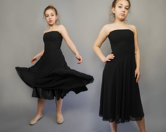 Black party dress 90s Vera Mont event gown dress … - image 1