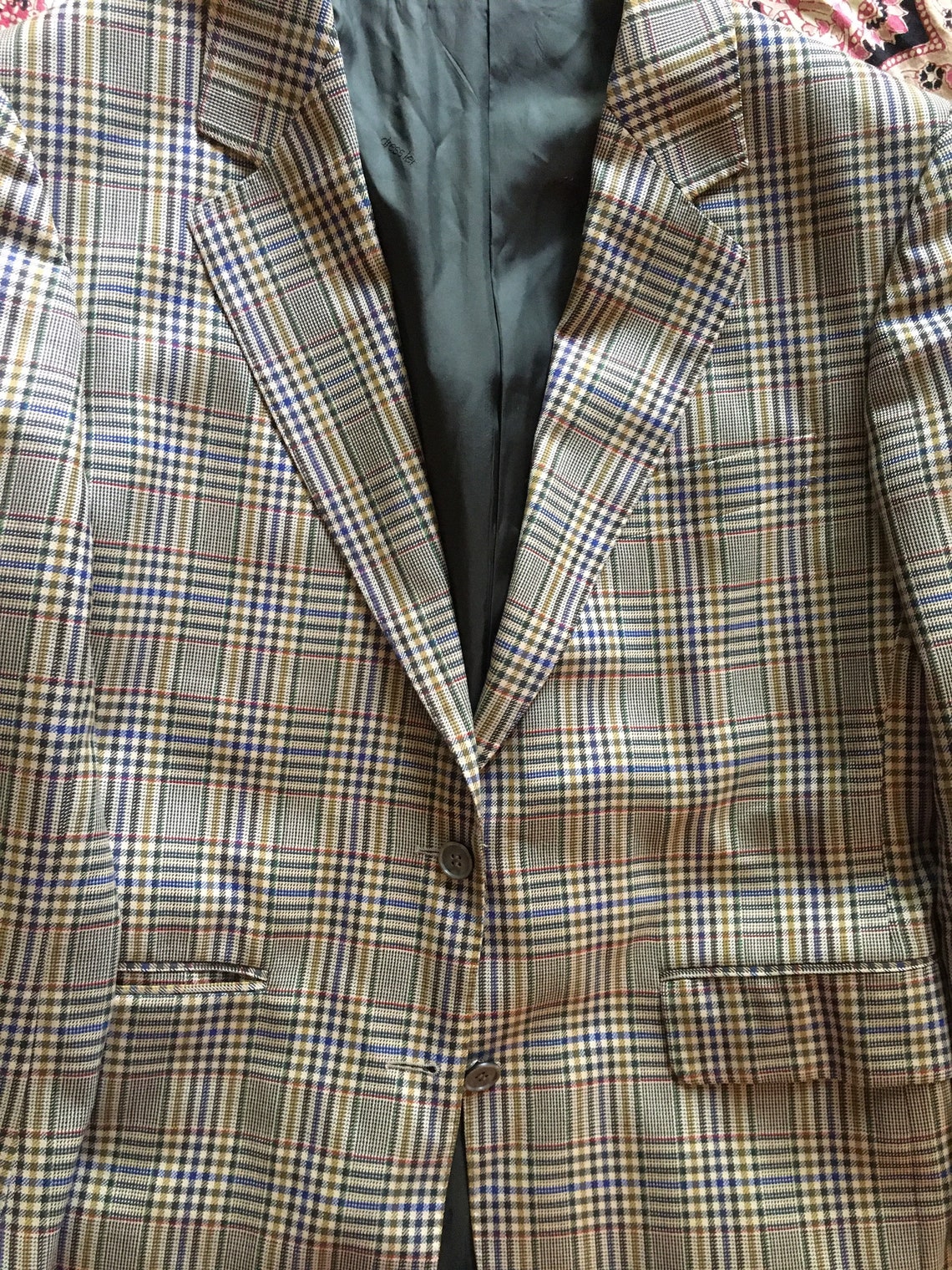 Brown Pure Wool Blazer Glen Plaid Tweed Blazer 80s Oversize - Etsy UK