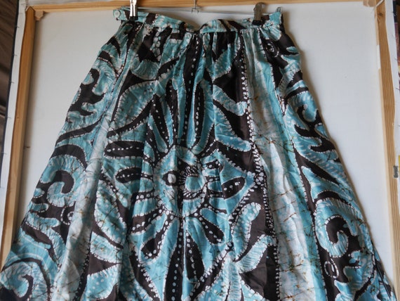Silk batik skirt Breezy midi skirt Tiy dye patter… - image 7