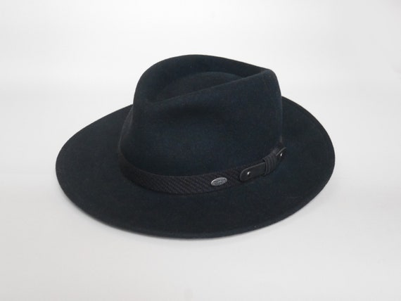 Black Mayser hat Tracking fedora hat Black felt W… - image 1