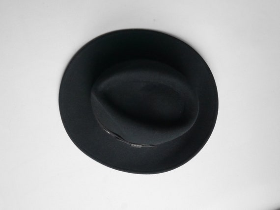 Black Mayser hat Tracking fedora hat Black felt W… - image 4