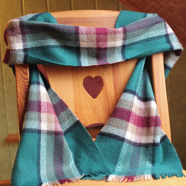 Sjaal omslagdoek tartan plaid wol unisex wol meisje jongen jongen gemaakt bij kinderen gecontroleerd van de groene Bourgogne beige zwart wit