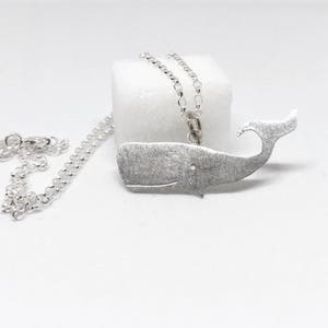 Sterling Silver whale necklace - whale pendant - Whale charm - Ocean jewellery - fish necklace