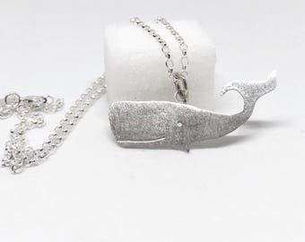 Sterling Silver whale necklace - whale pendant - Whale charm - Ocean jewellery - fish necklace