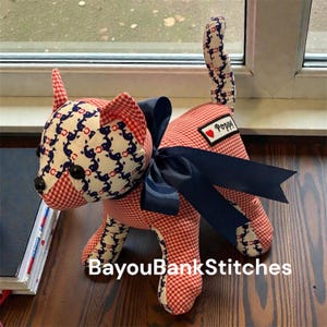 Custom Memory Cat, Keepsake Stuffed Animal Made From Loved Ones Clothing image 7