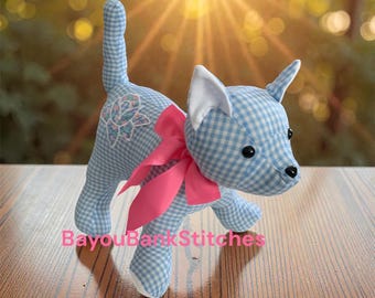 Custom Memory Cat, Keepsake Stuffed Animal Made From Loved Ones Clothing