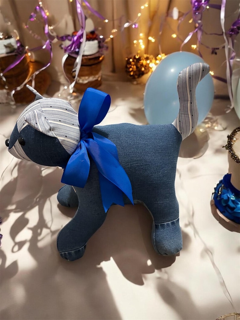 Custom Memory Cat, Keepsake Stuffed Animal Made From Loved Ones Clothing image 2