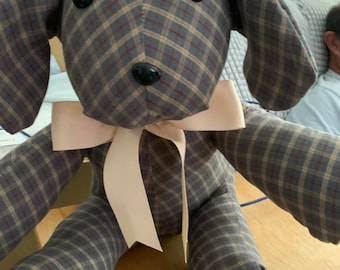 Keepsake Memory Dog, Custom Clothing Stuffed Animal