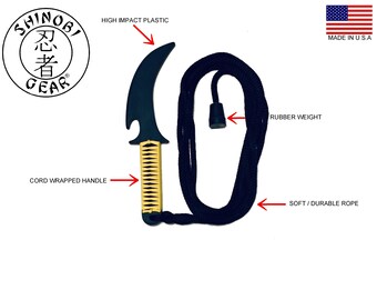 Plastic Ninja Training Kusari Tanto - Gold Cord Wrap