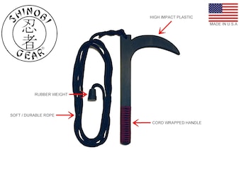 Plastic Ninja Training Kusari Gama V2 - Maroon Cord Wrap