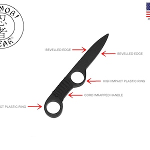 Plastic Ninja Training Stryker Tactical Tanto V2-Black Cord Wrap