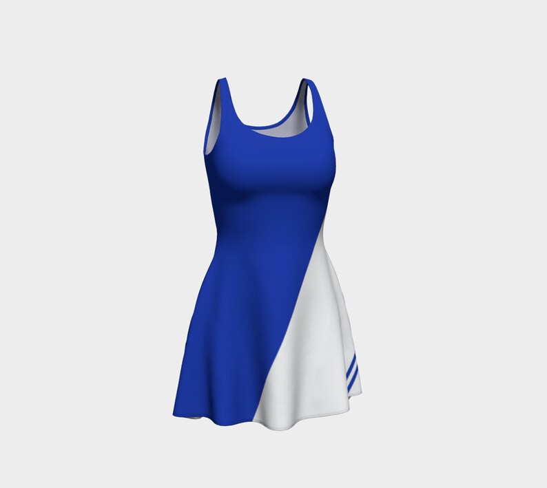 Blue Team Flare Dress