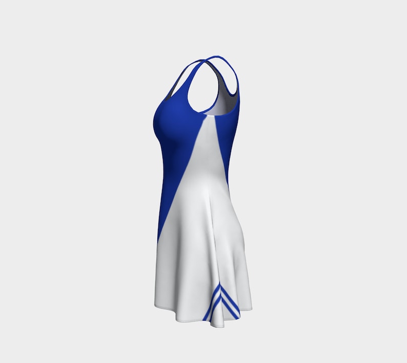 Blue Team Flare Dress