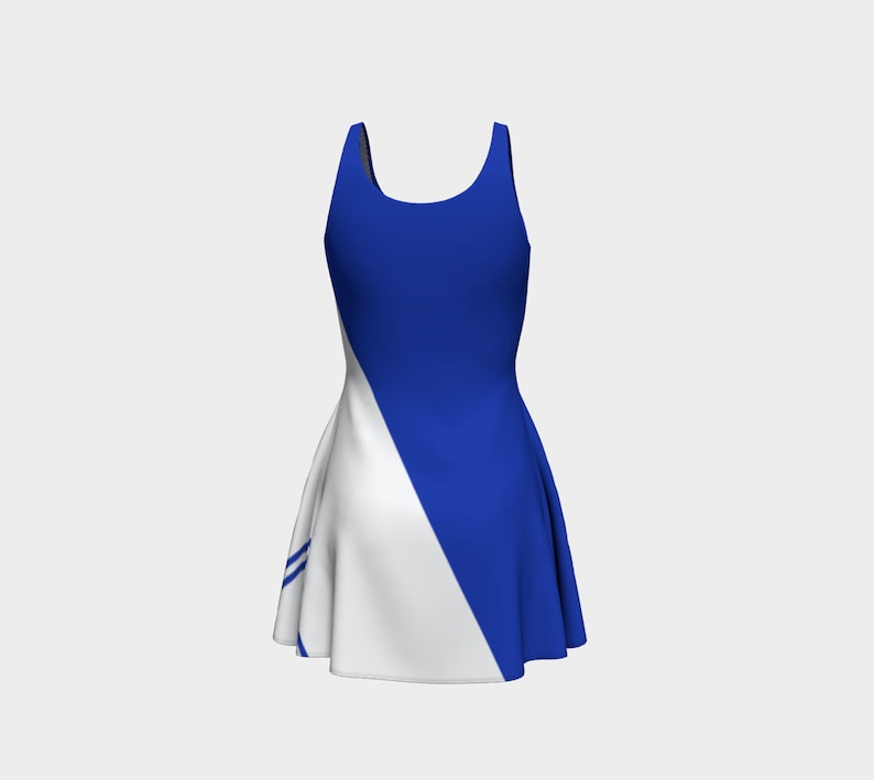 Blue Team Flare Dress