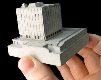 Bonny Street Police HQ, Blackpool – concreet brutalisme, brutalistische architectuur Model: Mini 064