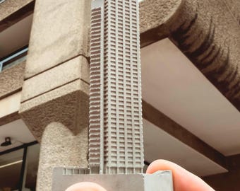 Shakespeare Tower, Barbican Estate, Londen - Concreet brutalisme, brutalistische architectuurmodel: Mini 067