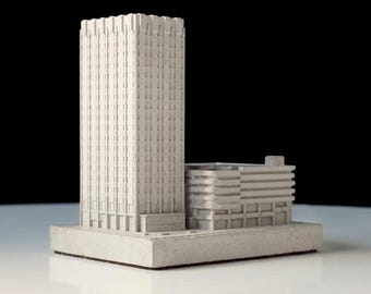 Castlemead Tower en Broadmead Car Park, Bristol – concreet brutalisme, brutalistische architectuurmodel: Mini 070