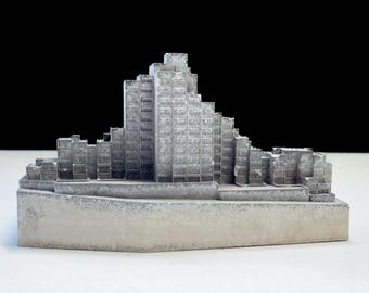 Sirius-gebouw, Sydney – concreet brutalisme, brutalistische architectuurmodel: Mini 063