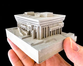 Stadhuis van Boston, Boston - Concreet brutalisme, brutalistisch architectuurmodel: Mini 060