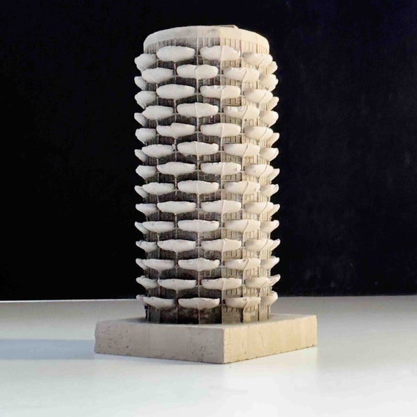 Les Choux de Creteil - Miniature Concrete Architecture Model: Mini 050