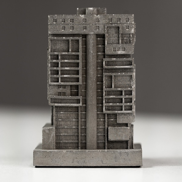 Jenaro Valverde Marín Building - Miniature Concrete Architecture Model: 048