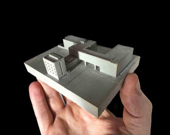 De Bauhaus-school, Dessau - Concreet brutalisme, brutalistische architectuur Model: Mini 071