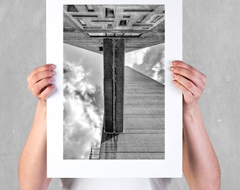 Trellick Tower Risograph Druck: Brutalistische Architektur Fotografie