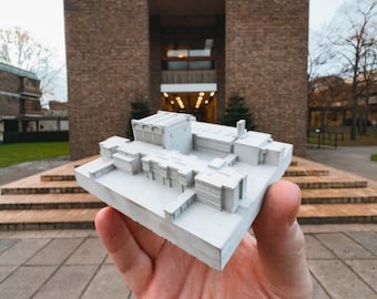 Churchill College, Cambridge: concreet brutalisme, brutalistische architectuurmodel: Mini 076