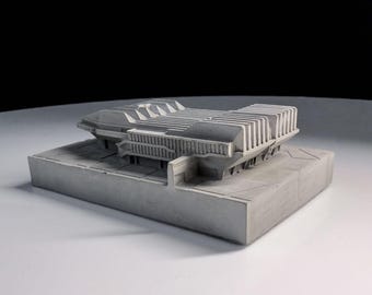 Aula TU Delft, Nederland - Concreet brutalisme, brutalistische architectuur Model: Mini 079