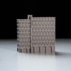 Urban Industrial Chic Modernist Concrete Sculpture for Contemporary Home Decor Welbeck Street Car Park: Concrete Elevation