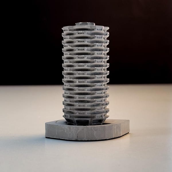 NLA Tower - Miniature Concrete Architecture Model: 036