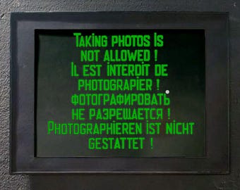 Foto's maken is niet toegestaan!