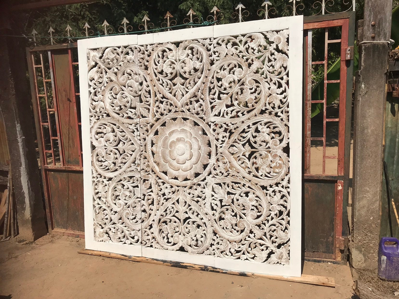 King Size zurückgefordert Holz Kopfteile dekorative | Etsy