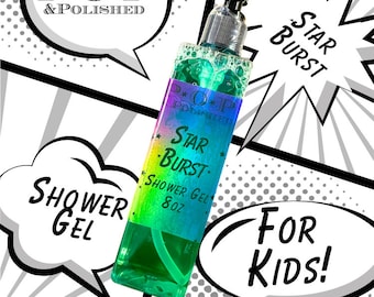 POP Star Burst Shower Gels Scented Shower Gels Body Wash Soap Liquid Soap