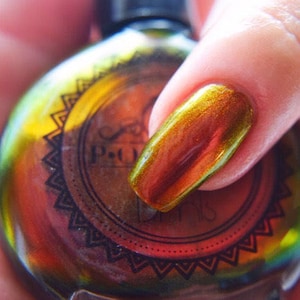 P•O•P Polish "CandleSlick" Nail Polish Quick Dry with Sifting Oil Slick 360  DuoChrome Mirror MultiChrome