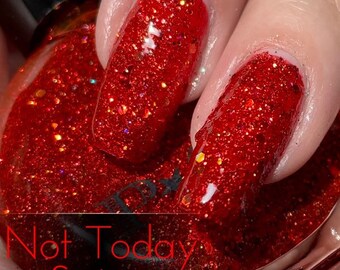 P•O•P It's A Drag Collection "Not Today Satan" Glitter  Indie Nail Polish Varnish Lacquer