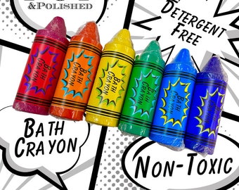 POP Jumbo Bath Crayon Non Toxic Detergent Free Soap Made With Coconut Cream and Oatmeal Soap