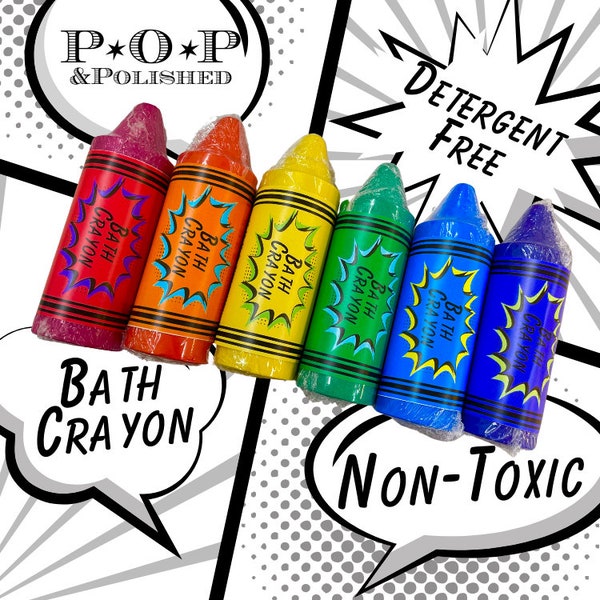 POP Jumbo Bath Crayon Non Toxic Detergent Free Soap Made With Coconut Cream and Oatmeal Soap