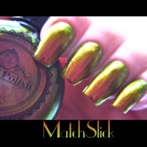 P•O•P Polish "Match Slick" Nail Polish Quick Dry with Sifting Oil Slick 360 DuoChrome Mirror MultiChrome Pink Green Purple