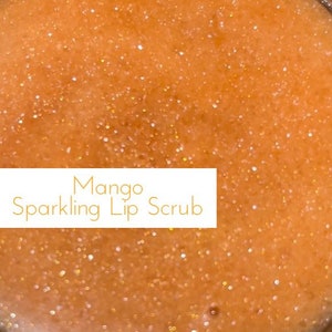 POP Mango Lip Scrub Exfoliant All Natural Gritty and Sweet Moisturizing Made With Nourishing Oils and Butters Sugar
