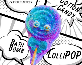 POP Kawaii Lollipop Whirly POP Bath Bomb for Kids