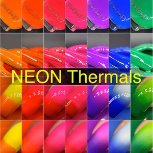 P.O.P Full Neon Thermal Cream Collection Red Pink Orange Coral Blue Green Yellow Purple Nail Polish Lacquer Varnish Water Marble Stamping