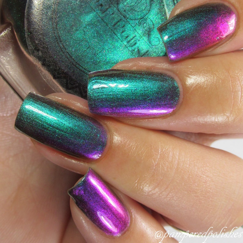 POP Polish Slick Like That Nail Polish Quick Dryt with Sifting Oil Slick 360 DuoChrome Mirror MultiChrome image 7