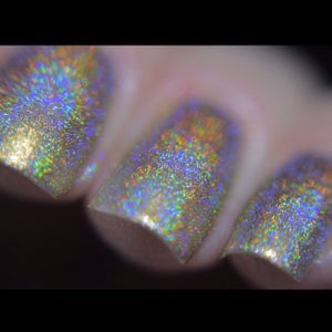 P•O•P Polish Indie Nailpolish Nail Holo Mega Holographic &quot;Champange Fountain.&quot; Gold Holographic Polish Lacquer Holiday Christmas