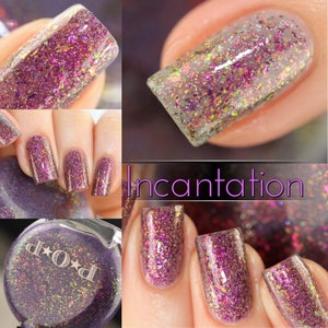 P•O•P Incantation It's Witchcraft 2 Thermal Collection Multi Chrome Flakes Nail Polish Quick Dry Temperature Sensitive Shimmer