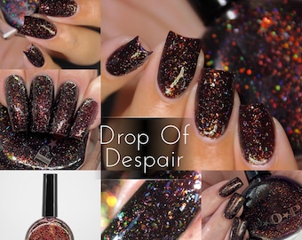 P•O•P Goccia Di Disperazione Le Streghe Brew Nudo Marrone Gelatina Shifting Holo Holographic Flakies Glitter bomba Indie Smalto Smalto Vernice Lacca