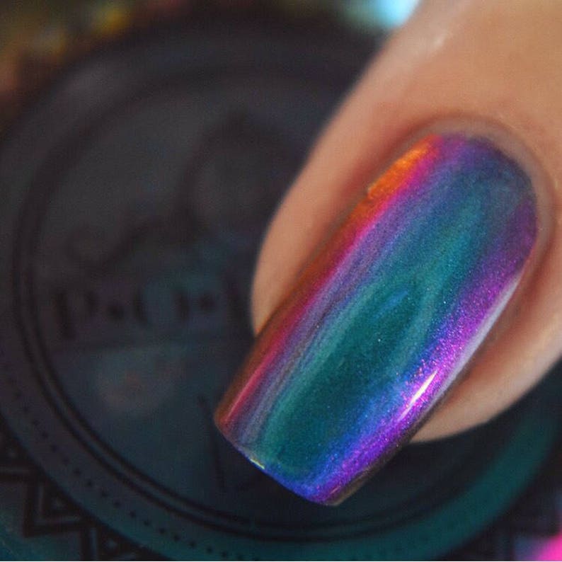 POP Polish Slick Like That Nail Polish Quick Dryt with Sifting Oil Slick 360 DuoChrome Mirror MultiChrome image 6
