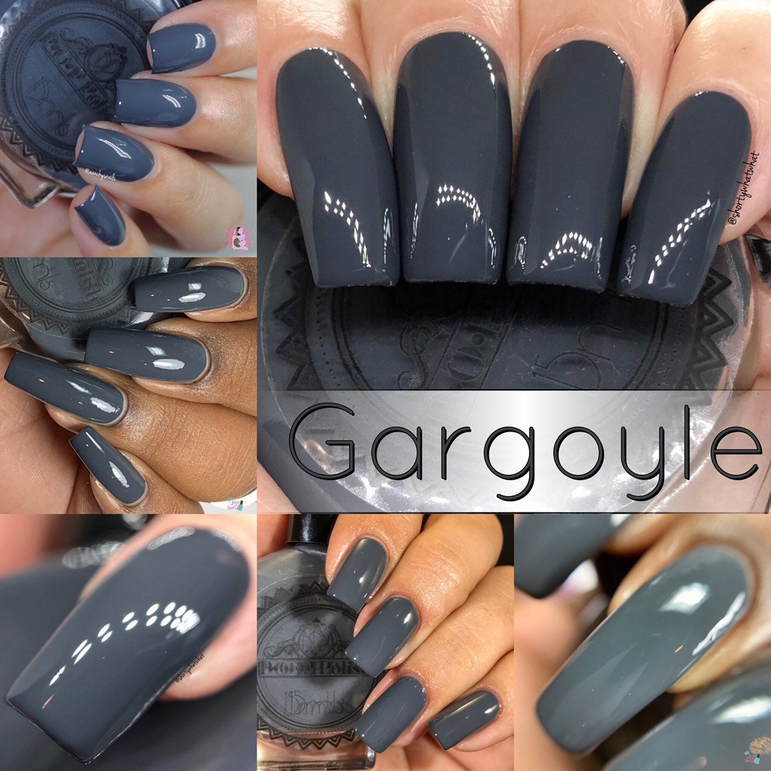 Dark Gray Nail Polish - Design Talk