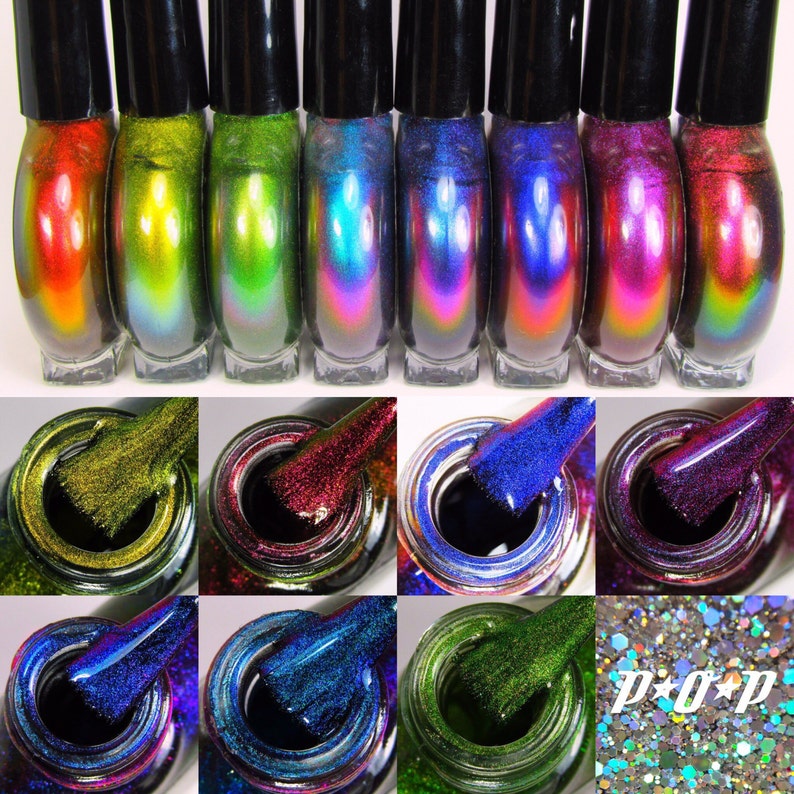 POP Polish What a Royal Slick Nail Polish Quick Dryt with Sifting Oil Slick 360 DuoChrome Mirror MultiChrome image 5